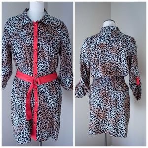 Anthropologie "Olive & Oak" Cheetah Dress Sz XL